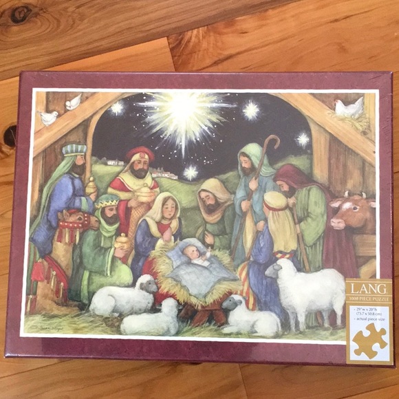 Nativity Puzzle Holy Night LANG 1000 piece SEALED Susan Winget NICE Quality! NIB